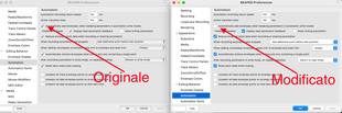 Parametro Envelope standard e personalizzato