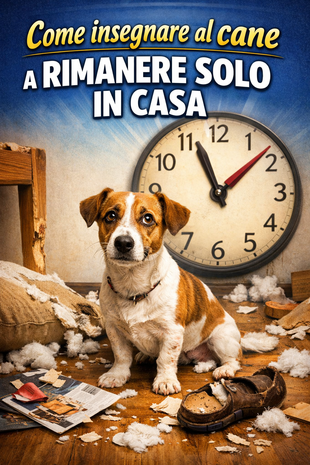 Cane non sa stare da solo in casa
