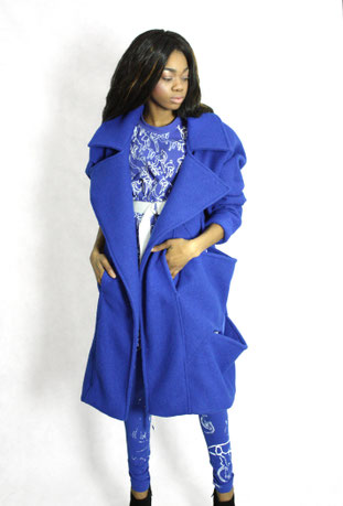 model wearing all royal blue