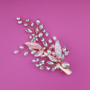 Haarklammer Silber Gold Rosegold Haarschmuck Braut Haarschmuck Hochzeit