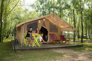 Camping Sites & Paysages  Les Saules à Cheverny - Loire Valley - Les cabatentes pour un retour aux sources
