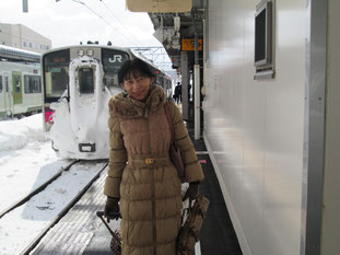 横手、到着です!