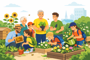 Gemeinschaftsgarten in der Stadt