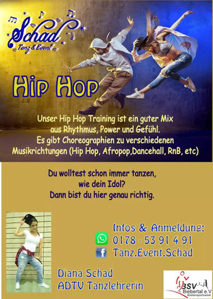 Flyer Hip Hop bei Diana Schad