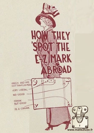 1906 Francklin horris howarth, EZ mark the language of hotel labels LOUIS Vuitton trunk Goyard secret or urban legend?