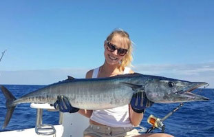 Mula of Wahoo, zoals deze vis ook wel wordt genoemd...