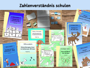 Zahlenverständnis Übungen, verliebte Zahlen, Zahlenstrahl, Geld zählen lernen, Vorgänger Nachfolger, 