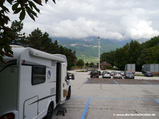 Morgendlicher Blick auf die Alpen in Neumarkt