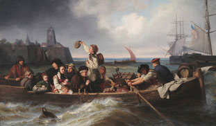 Volkmar, Antonie. Abschied der Auswanderer. 1860