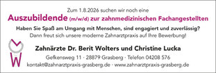 ausbildung grasberg zahnarztpraxis