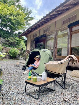 ひとりキャンプもいちなるの敷地内だからとっても安心😊