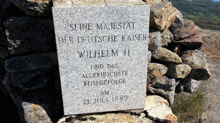 Gedenktafel auf dem Digermulenkollen...Kaiservarden