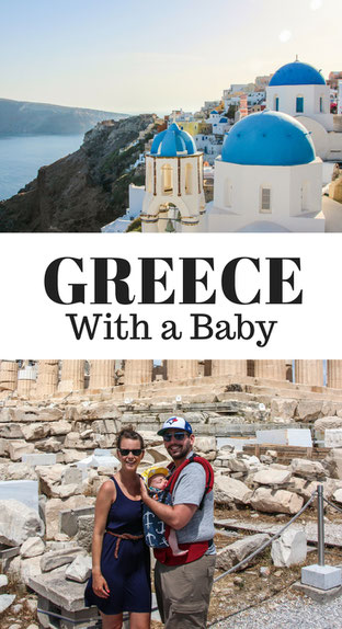 Travelling to Greece with a baby. This guide covers everything you need to know for taking your baby to Greece. It includes info on Santorini, Mykonos, Athens, Naxos, Delphi and Meteora! Read more at www.BabyCanTravel.com/blog