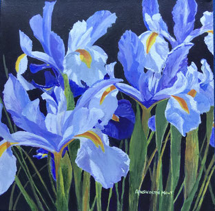 #iris#acrylic#blue#canvas#gloriamout#artist#originalacrylic#painting