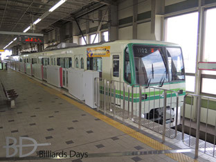 プールウェブに行くのに使った仙台の地下鉄。楽しい初乗車