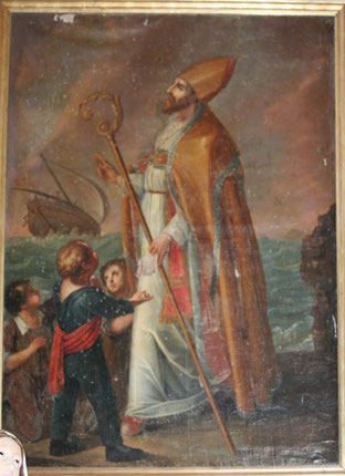 Petreto-Bicchisano Eglise de l'Annonciation- St Nicolas sauve le bateau de la tempête- XIXe s.