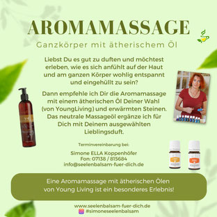 Aromamassage für Stressabbau / Entstressung mit Seelenbalsam für Dich bei Simone Ella Koppenhöfer - Landkreis Heilbronn in Schwaigern-Niederhofen
