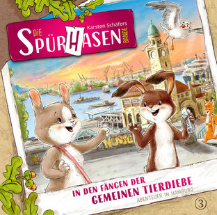 CD-Cover Die Spürhasen-Bande Folge 3 - In den Fängen der gemeinen Tierdiebe