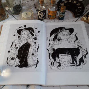 Vesta y Hera por la artista Rochi Pardo