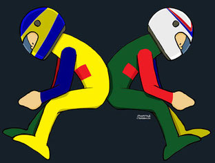 Michele Alboreto y Philippe Alliot by Muneta & Cerracín
