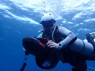 石垣島でのんびりダイビング「水中スクーター」ヒートハートクラブ