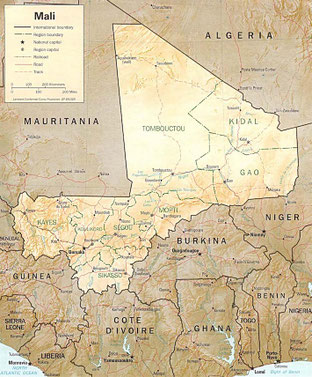 dictée mali tombouctou carte géographique