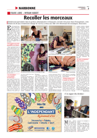 L'Indépendant - Myriam Hubert - Mosaïque Narbonne