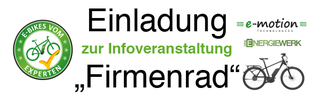 e-motion Velbert: Einladung zur Infoveranstaltung „Firmenrad – Vorteile für Arbeitgeber und Arbeitnehmer“