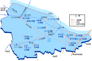 川崎市多摩区の幼稚園マップIMG