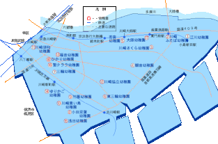 川崎市川崎区の幼稚園マップIMG