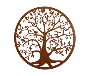 Arbre de vie en découpe laser MDF plaqué bois et vernis