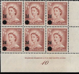2d overprint queen elizabeth 1958 small