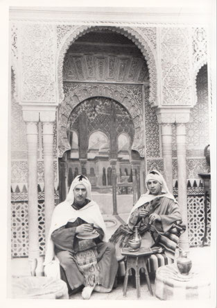Photo prise dans le thème de l'Alhambra, en 1964, collection personnelle de Merya Gazelle
