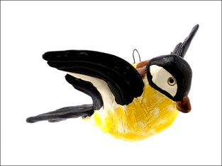 Oiseau en suspension en ceramique