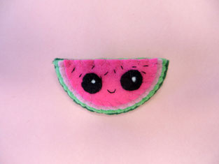 broche fantaisie feutrine, fruit kawaii, fait main