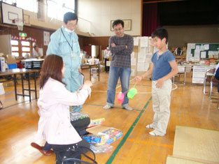 下増田小学校体育館避難所