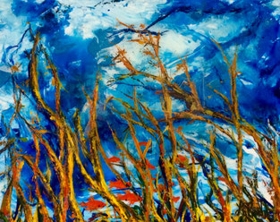 Titre: Vers l'horizon.   Grandeur: 16x20 pouces