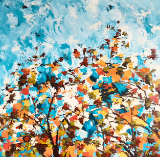 Titre: Voir au-delà.  Grandeur: 36x36 pouces