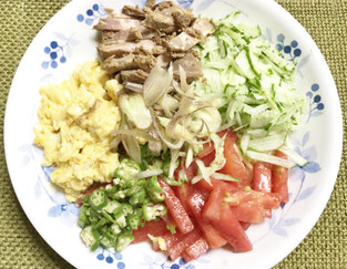 夏野菜たっぷりのヘルシー冷やし中華