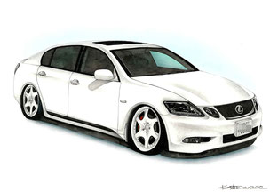 レクサスGS350のイラスト絵