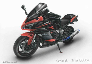 Kawasaki Ninja 1000SXのイラスト