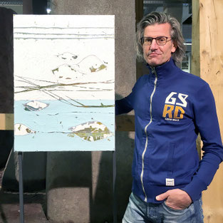 Ralf-Schindler mit einem seiner Werke