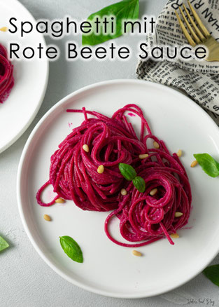 Vollkorn Spaghetti mit Rote Beete Sauce