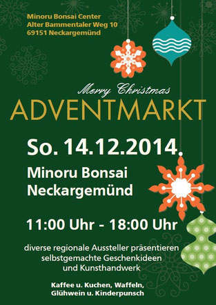 Adventmarkt im Minoru Bonsai Center