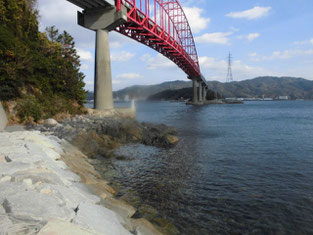 笠戸大橋下　笠戸島側・尾泊海岸　はこちらからどうぞ