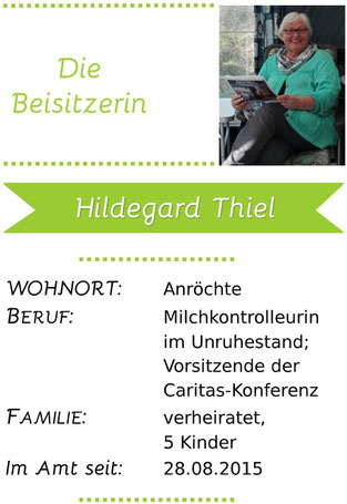 Steckbrief vonHildegard Thiel, der Beisitzerin der LAG 5verBund