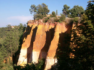 Ockerfelsen Roussilion Departement Vaucluse