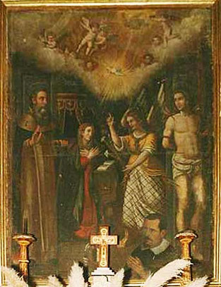 Rogliano - Annonciation ,saints antipesteux et donateur
