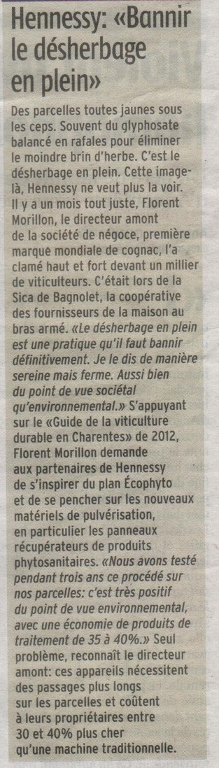 Article Charente Libre du 10-06-2015