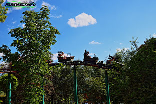 Piraten Spinner Zierer Rides Prototyp Spinning Coaster  Achterbahn  Rollercoaster Karussell  Achterbahn Freizeitland Freizeit Land Geiselwind Bayern Mölter Attraktion 